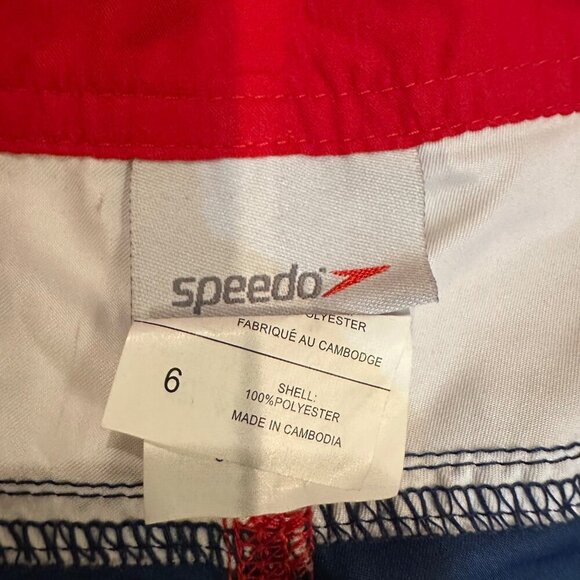 SPEEDO WOMENS RED LIFEGUARD SWIM SHORTS NEW SIZE 6 - Picture 4 of 7